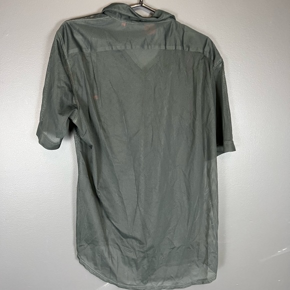 BOSS Hugo Boss Grey Mesh Button Up Shirt - Picture 2 of 5